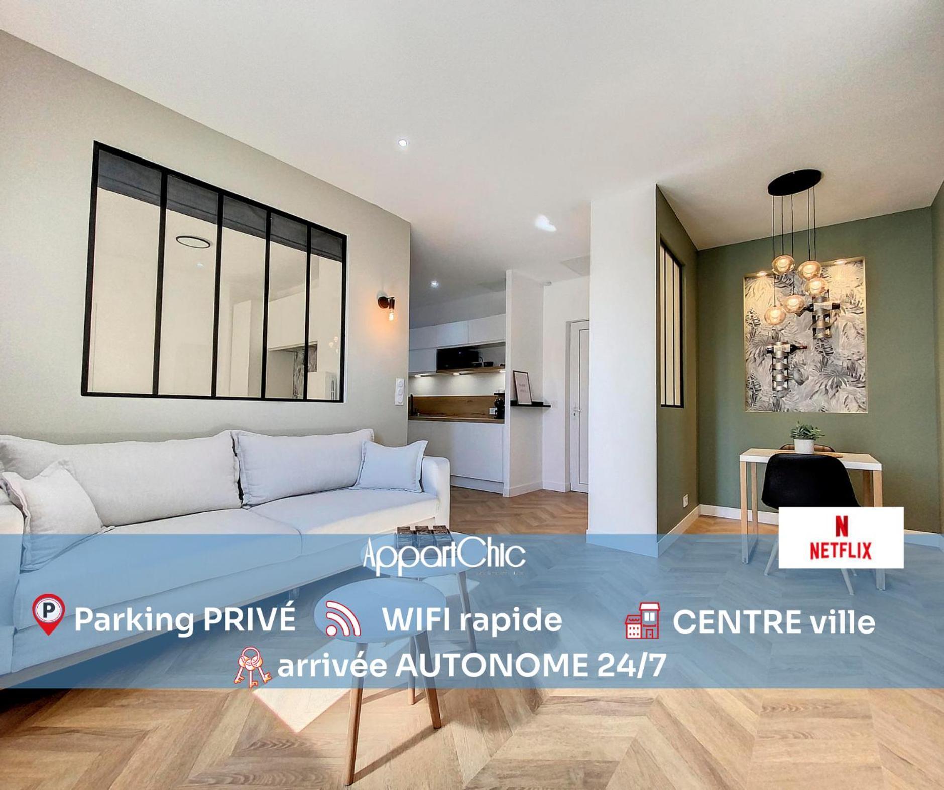 Appartchic - Appartement Standing - Plein Centre & Parking Prive Créon Exterior photo